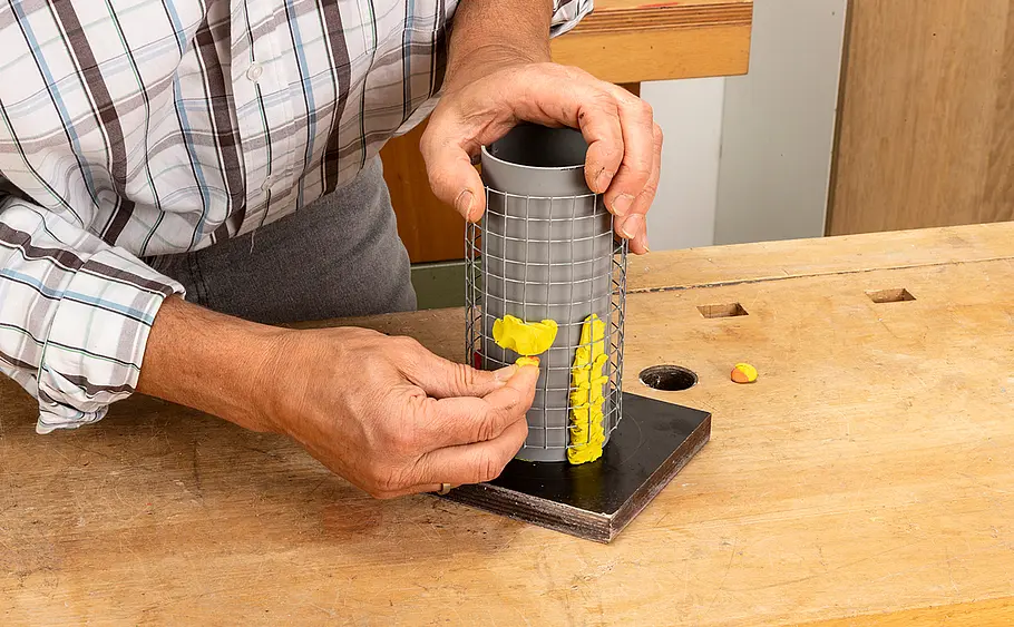Leuchte aus Kreativbeton basteln