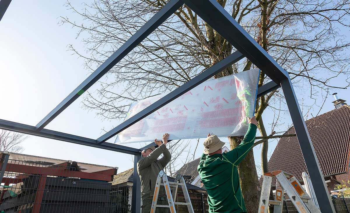 Freistehende Terrassenüberdachung bauen selber bauen