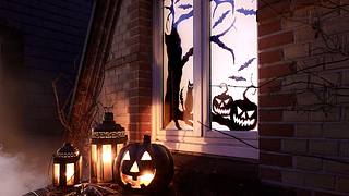 Kostenlose Halloween Vorlagen für Fensterbilder - Foto: Hersteller / tesa