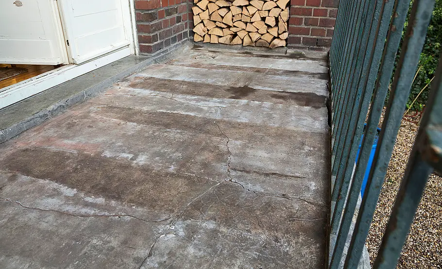 Hochterrasse aus Holz – Vorbereitung