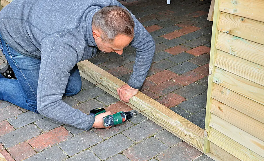 Großzügiges Gartenhaus mit Pultdach selber bauen