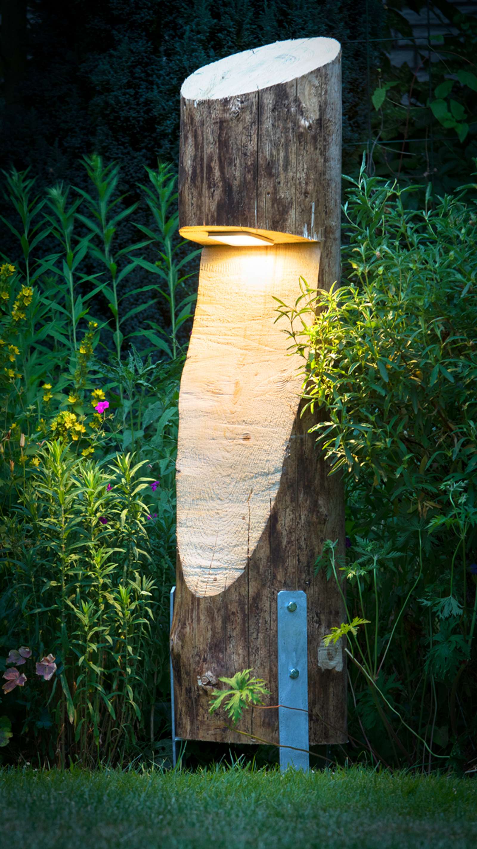 Holzstamm-Lampe | Selbst