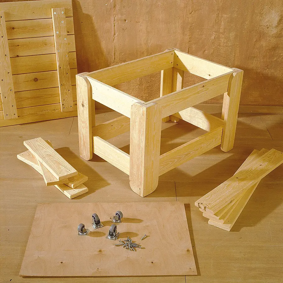 Kinderzimmermöbel: Sitzkasten bauen Nachttisch bauen