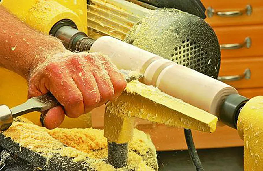 Kerbe drechseln Holz drechseln