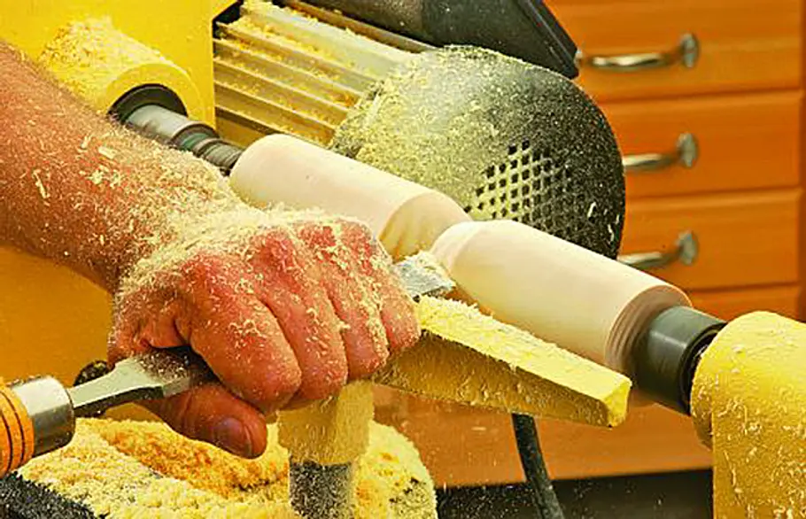 Kerbe drechseln Holz drechseln