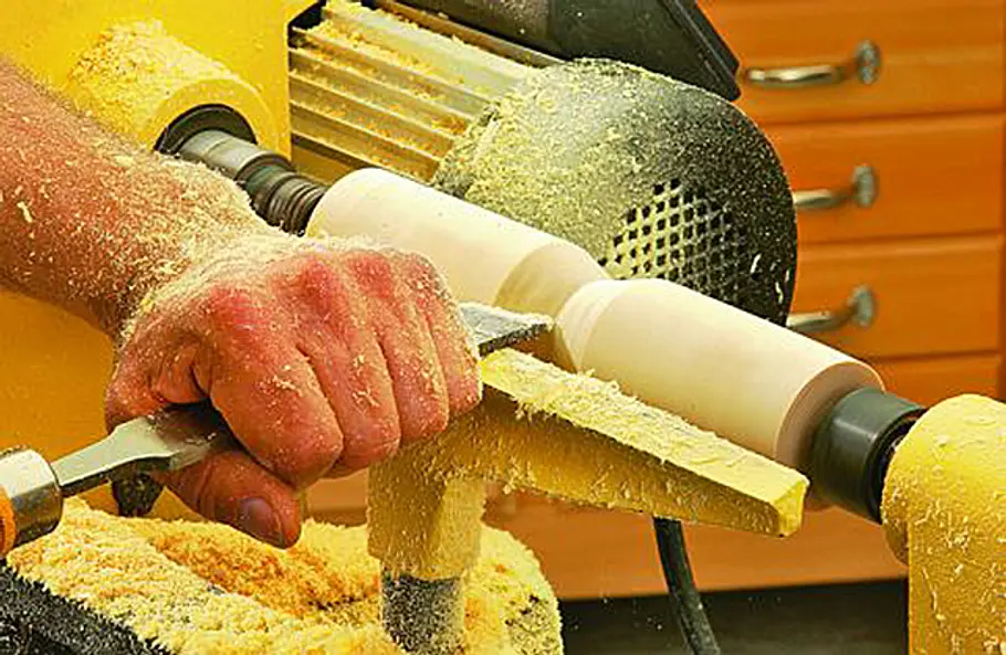 Kerbe drechseln Holz drechseln