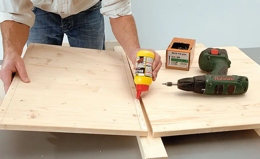 Kinder-Möbel bauen: Tisch & Stuhl Tisch verleimen