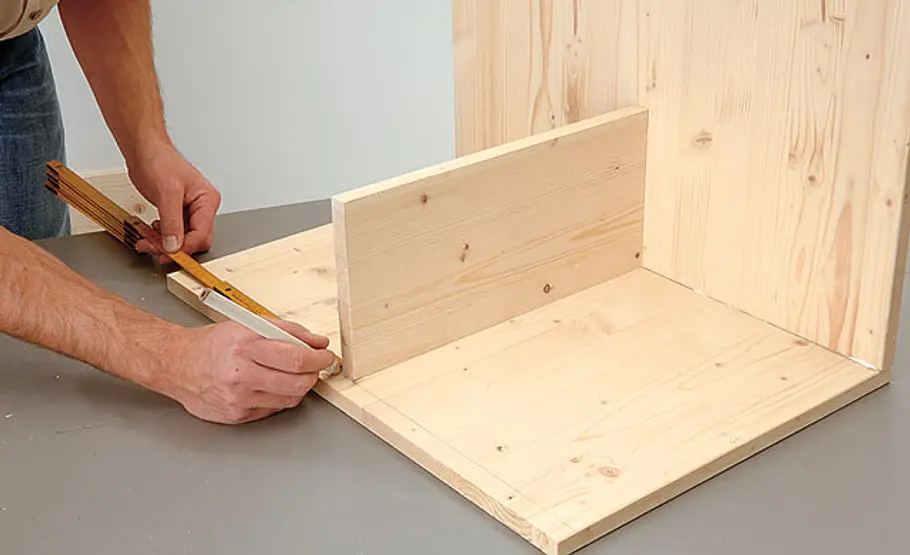 Kinder-Möbel bauen: Tisch & Stuhl Querstrebe positionieren