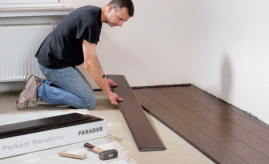 Klick-Parkett verlegen Laminat verlegen
