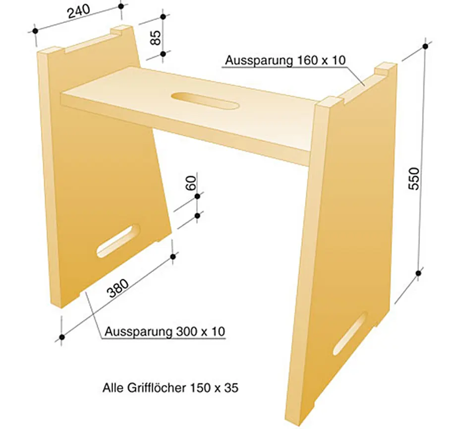 Kniebank bauen Kniebank