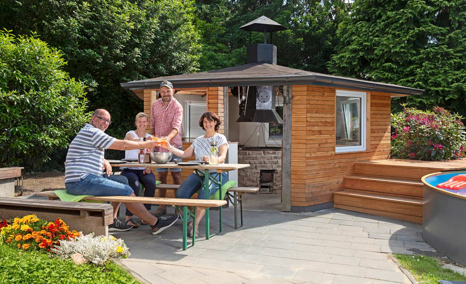 Hütte zum Grillen bauen selbst.de