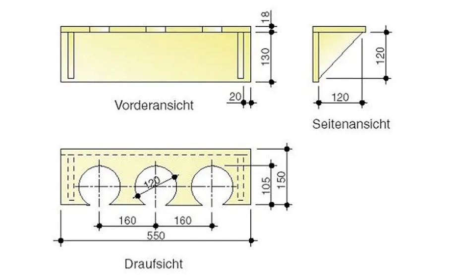 Kräuterregal aus Leimholz Kräuterregal Küche