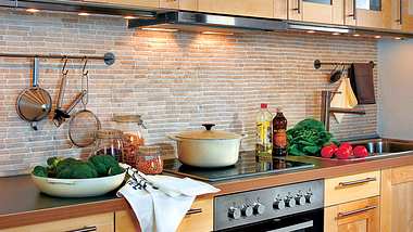 Küchenrückwand aus Marmor