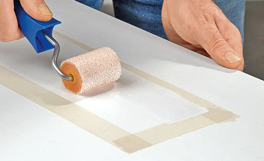 Farbfeld sauber lackieren Küchenschrank lackieren