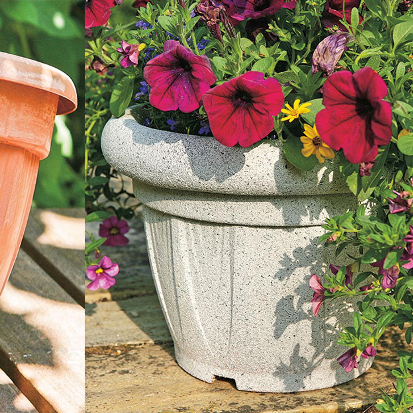 blumenständer aus metall Blumenständer Metall 2er Set schwarz 32/42 cm Pflanzenständer Pflanzto main image 0