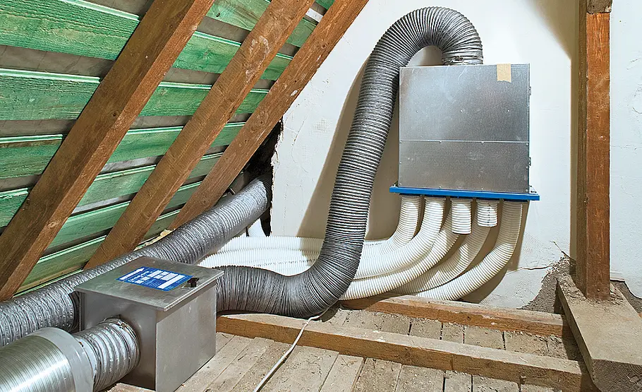 Lüftung einbauen: Schritt 12 von 19 Lüftungsanlage einbauen