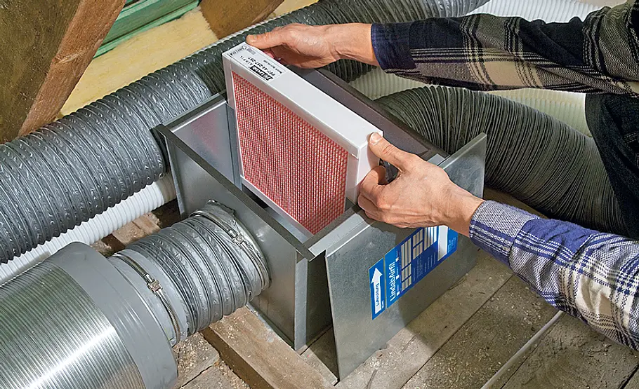 Lüftung einbauen: Schritt 15 von 19 Lüftungsanlage einbauen