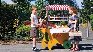 Marktstand bauen