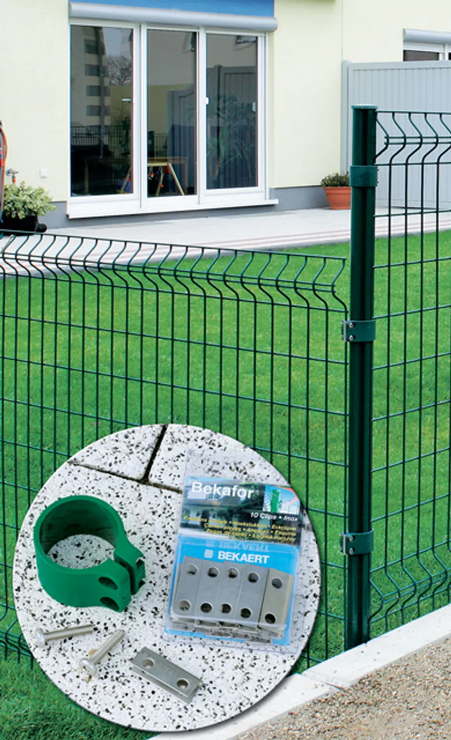 Metallzaun setzen: Schritt 20 von 34 Eckverbindung Metallzaun
