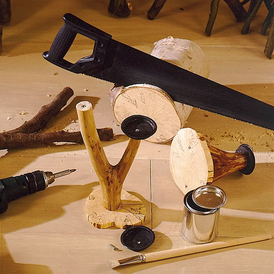 Leuchter aus Ästen Möbel aus Ästen selber bauen