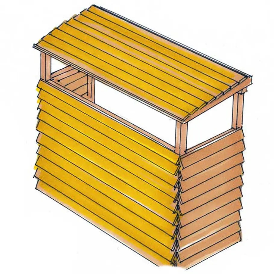 Mülltonnen-Verkleidungen aus Holzbrettern Mülltonnen-Verkleidung