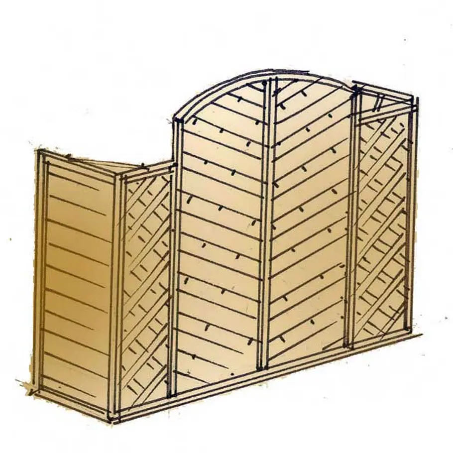 Mülltonnen-Verkleidungen aus Holzbrettern Mülltonnen-Verkleidung