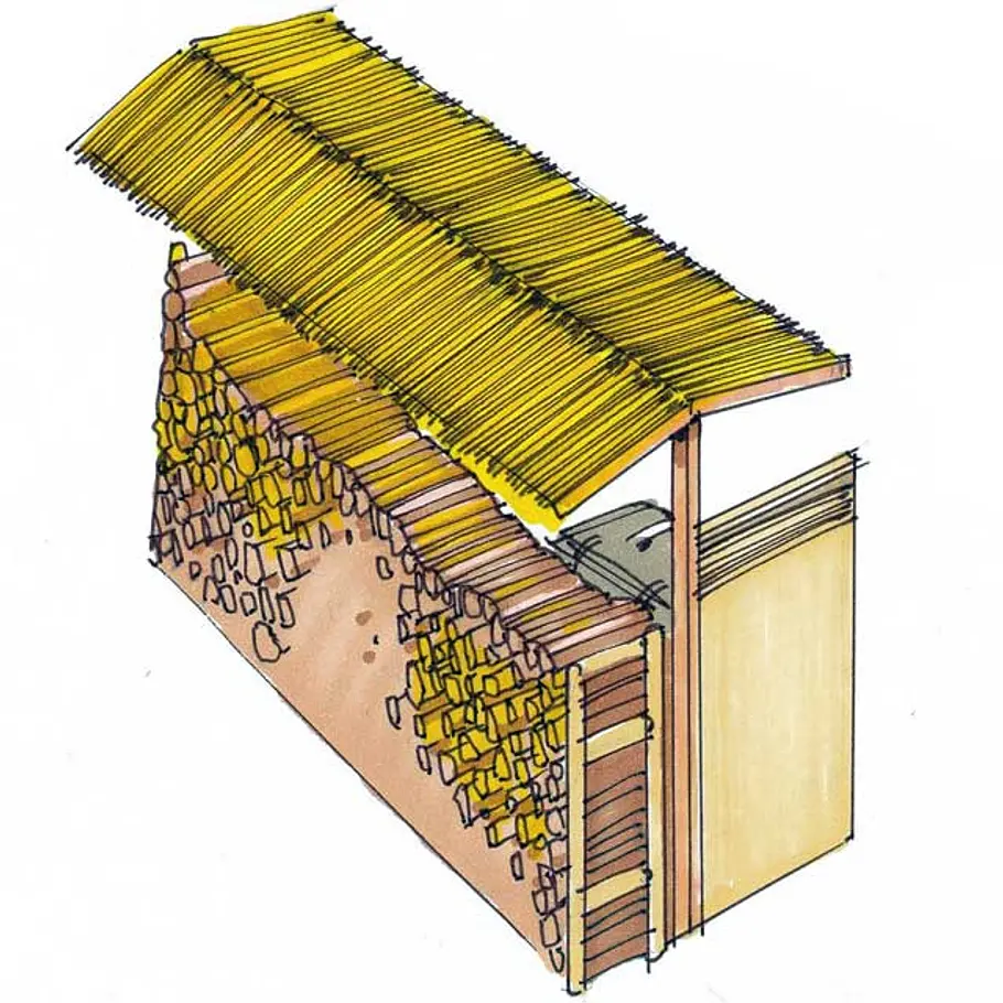 Mülltonnen-Verkleidungen aus Holzbrettern Mülltonnen-Verkleidung