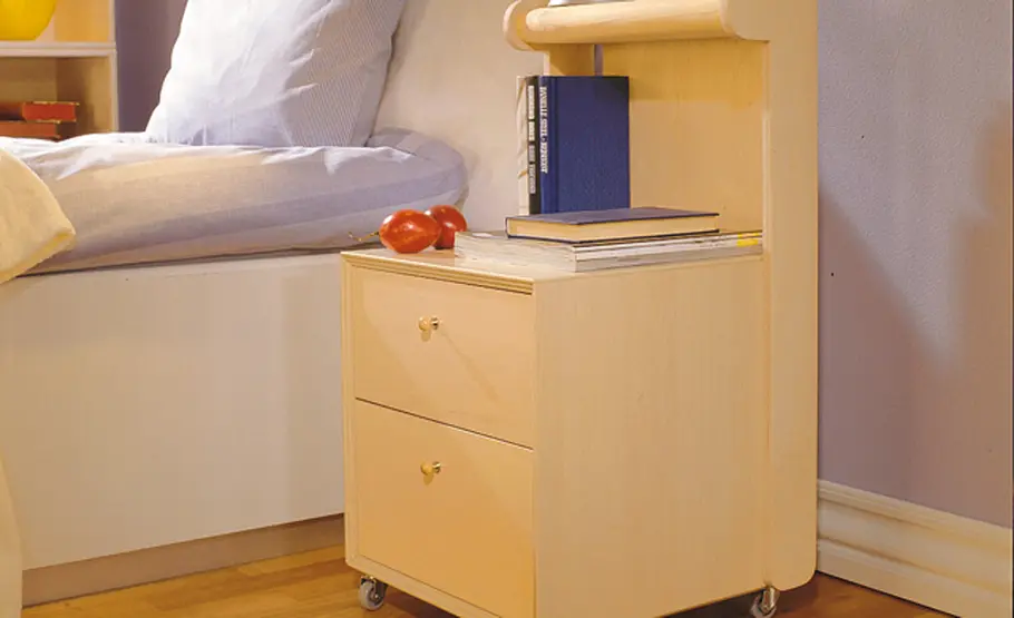 Nachttisch mit Bett-Tablett Bett-Tablett zum Einklappen