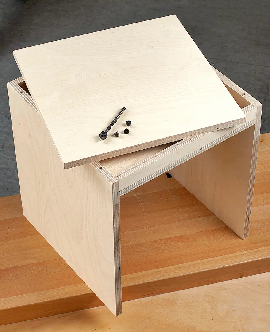 Sitzhocker bauen Noppenhocker bauen