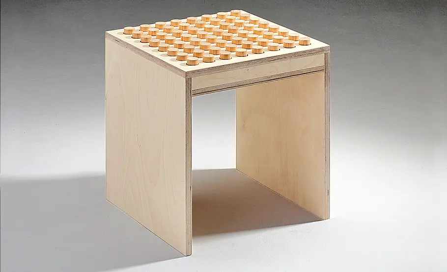 Sitzhocker bauen Noppenhocker bauen