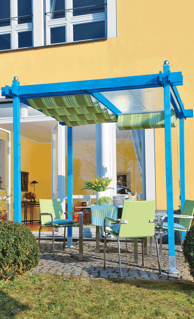 Pergola mit Sonnensegel Pergola Sonnensegel