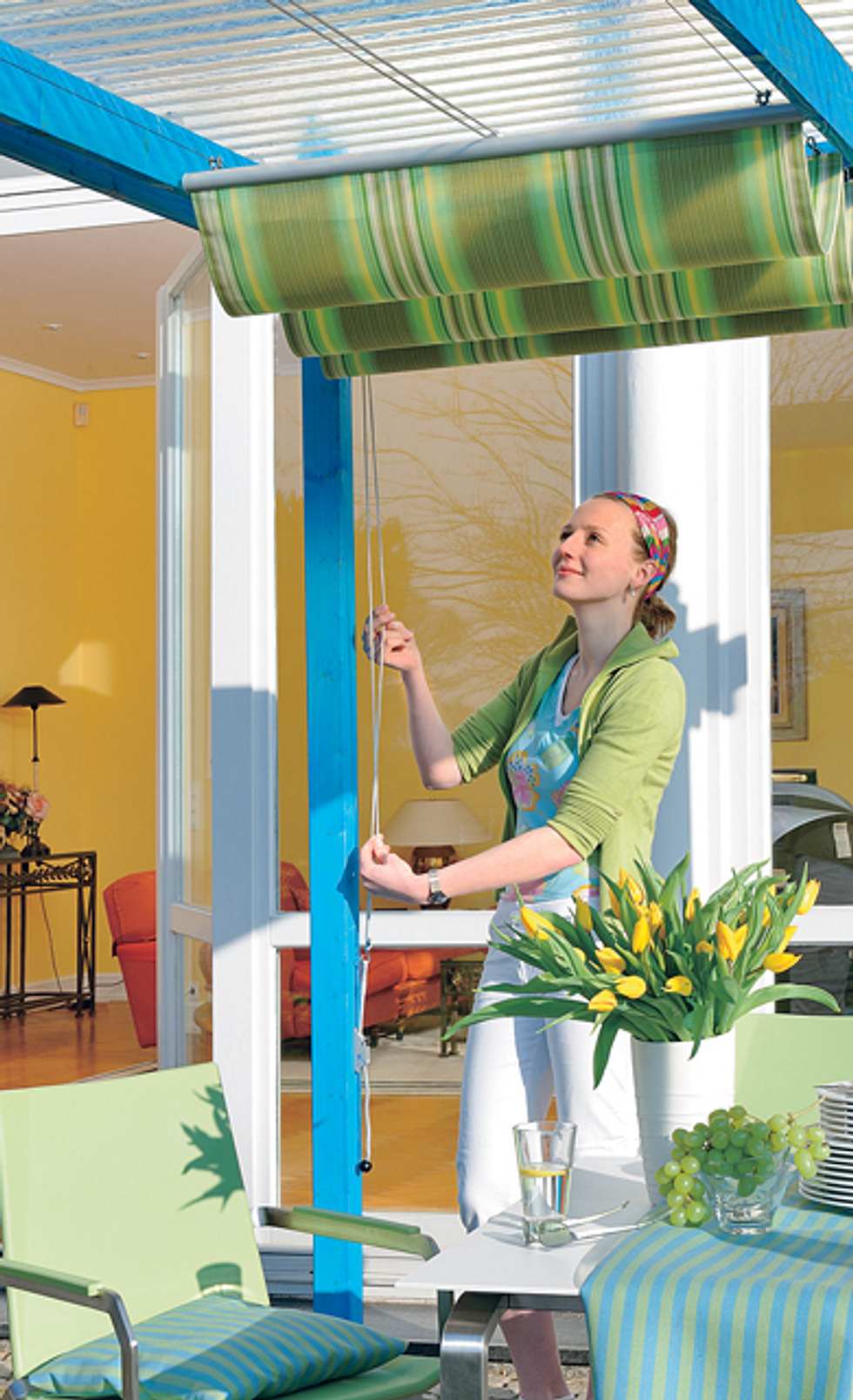 Pergola mit Sonnensegel | Selbst