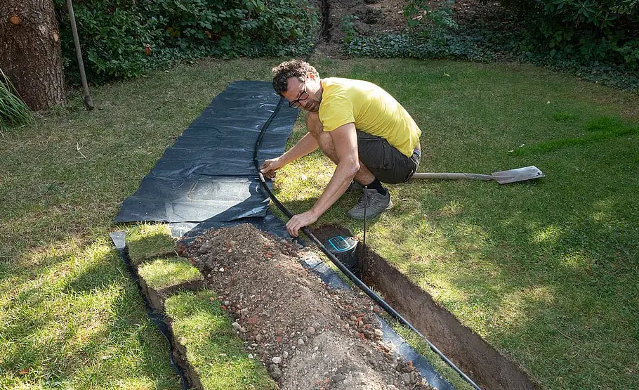 Bewässerungssystem verlegen