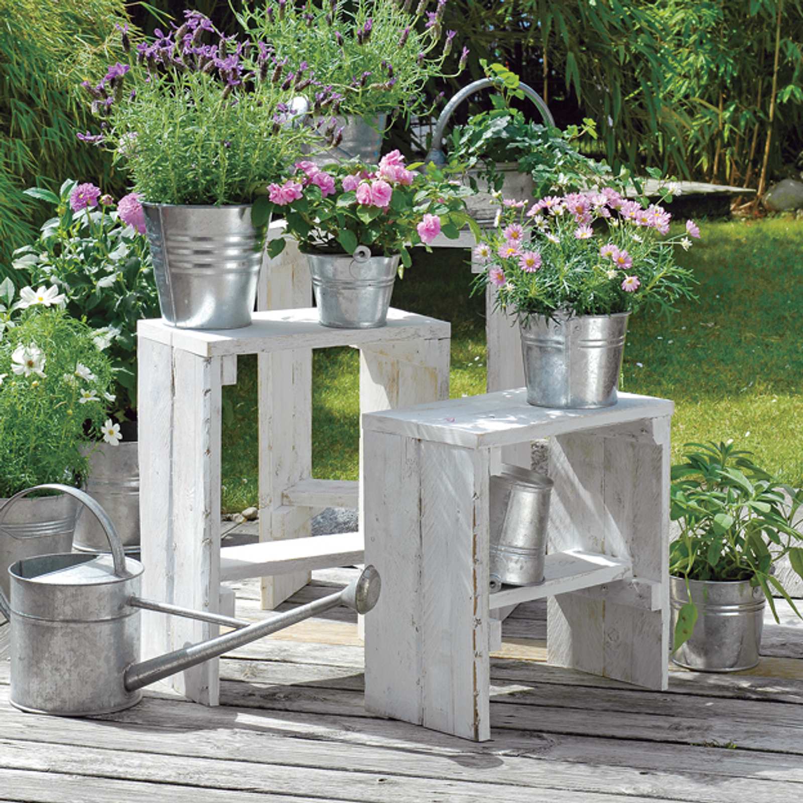 blumenkasten hauseingang Pflanzkasten EDGY aus verzinktem Stahl 40 x 40 x 40 cm main image 1
