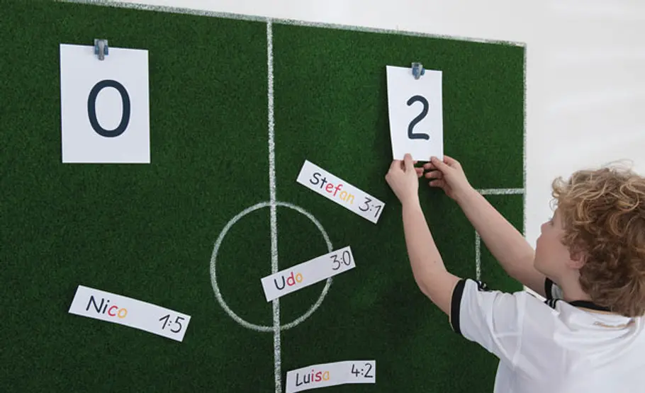 Fußball-Anzeige-Tafel