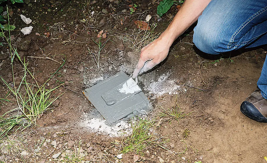 Pfostenschuh: Fundament gießen Punktfundamente bauen