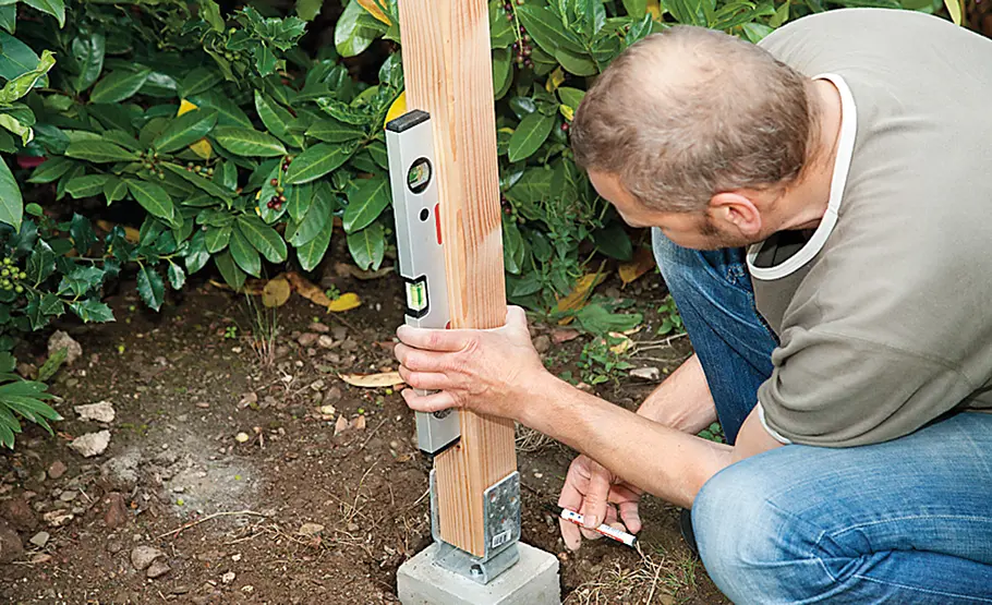 Pfostenschuh: Fundament gießen Punktfundamente bauen
