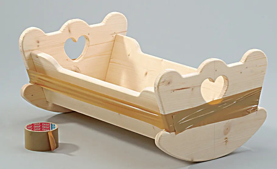 Anleitung: Puppenbett bauen Puppenwiege: Wiege fixieren