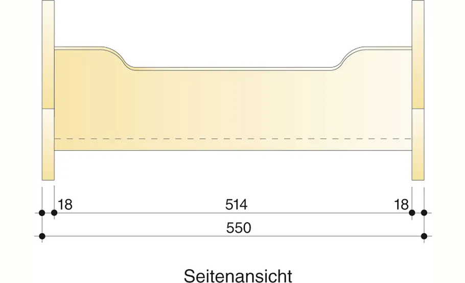 Anleitung: Puppenbett bauen Puppenwiege: Zeichnung