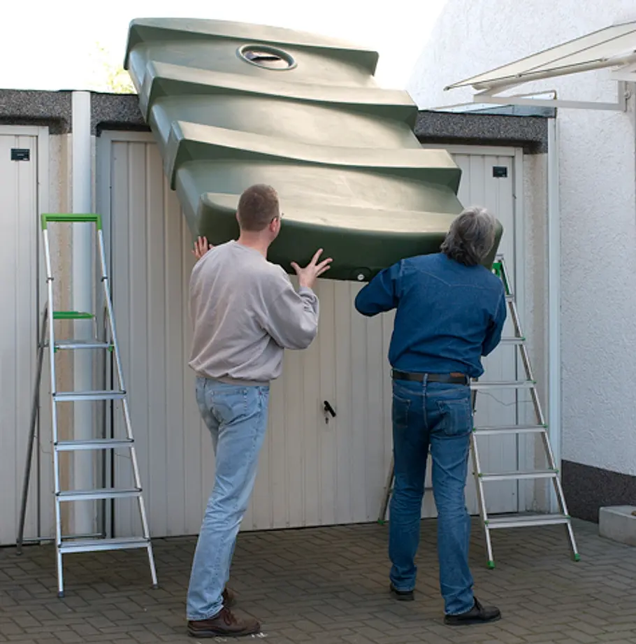 Regenwassertank aufstellen: Schritt 1 von 8 Regenwassertank