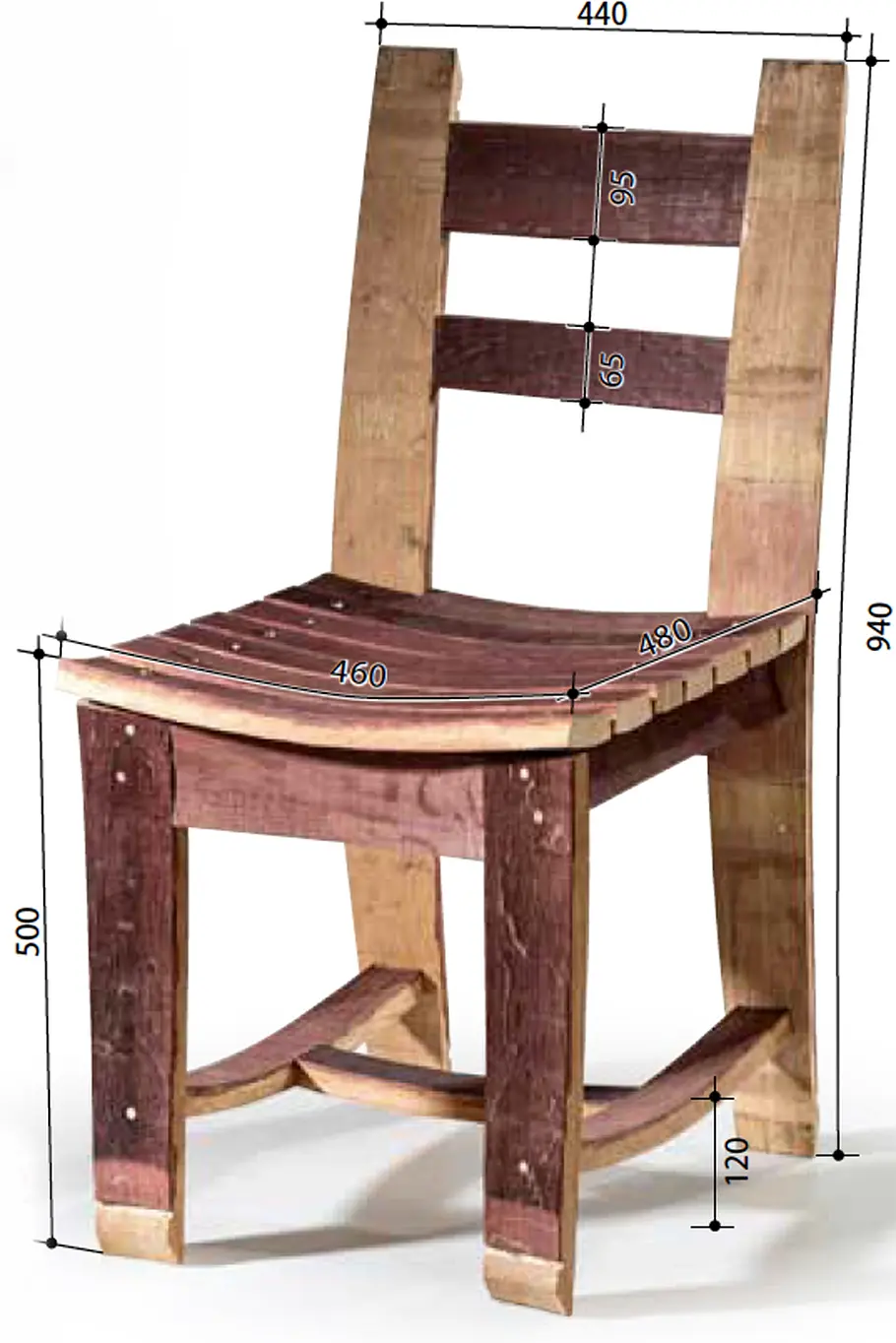 Stuhl aus Weinfass bauen