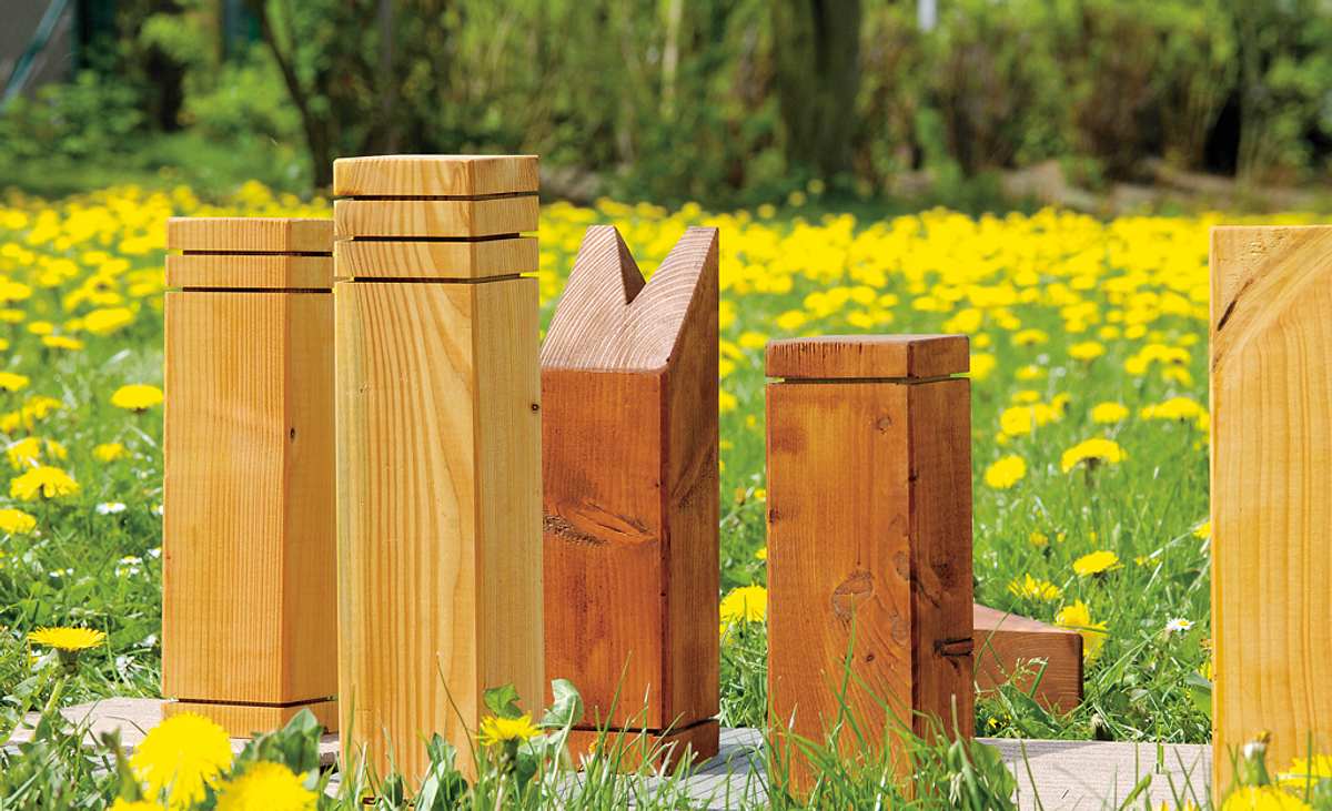 Gartenschach: Schachfiguren bauen