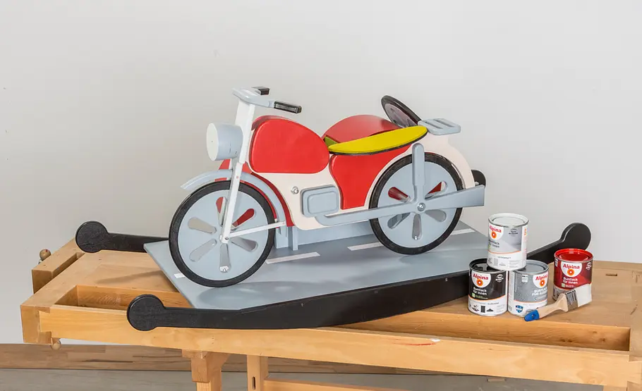 Schaukelpferd bauen Motorrad-Gespann