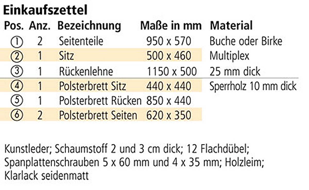 Schaukelstuhl selber bauen