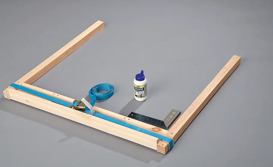 Schminktisch bauen Schminktisch: verleimen