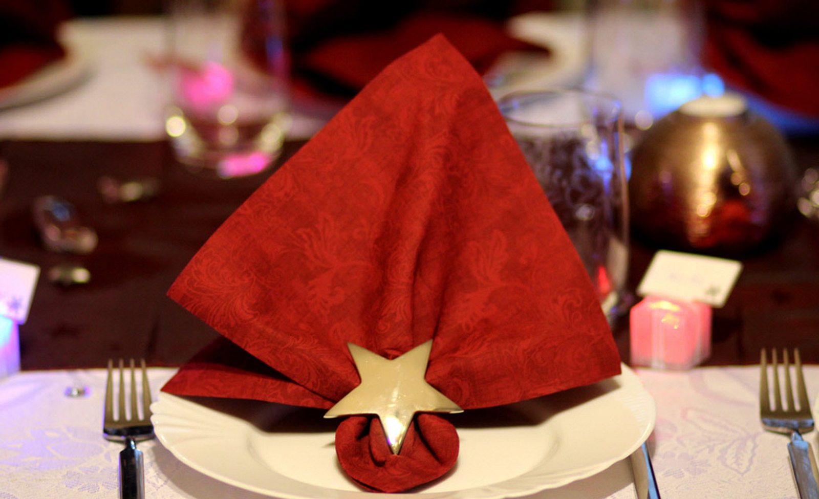 Serviette falten: Weihnachten | Selbst
