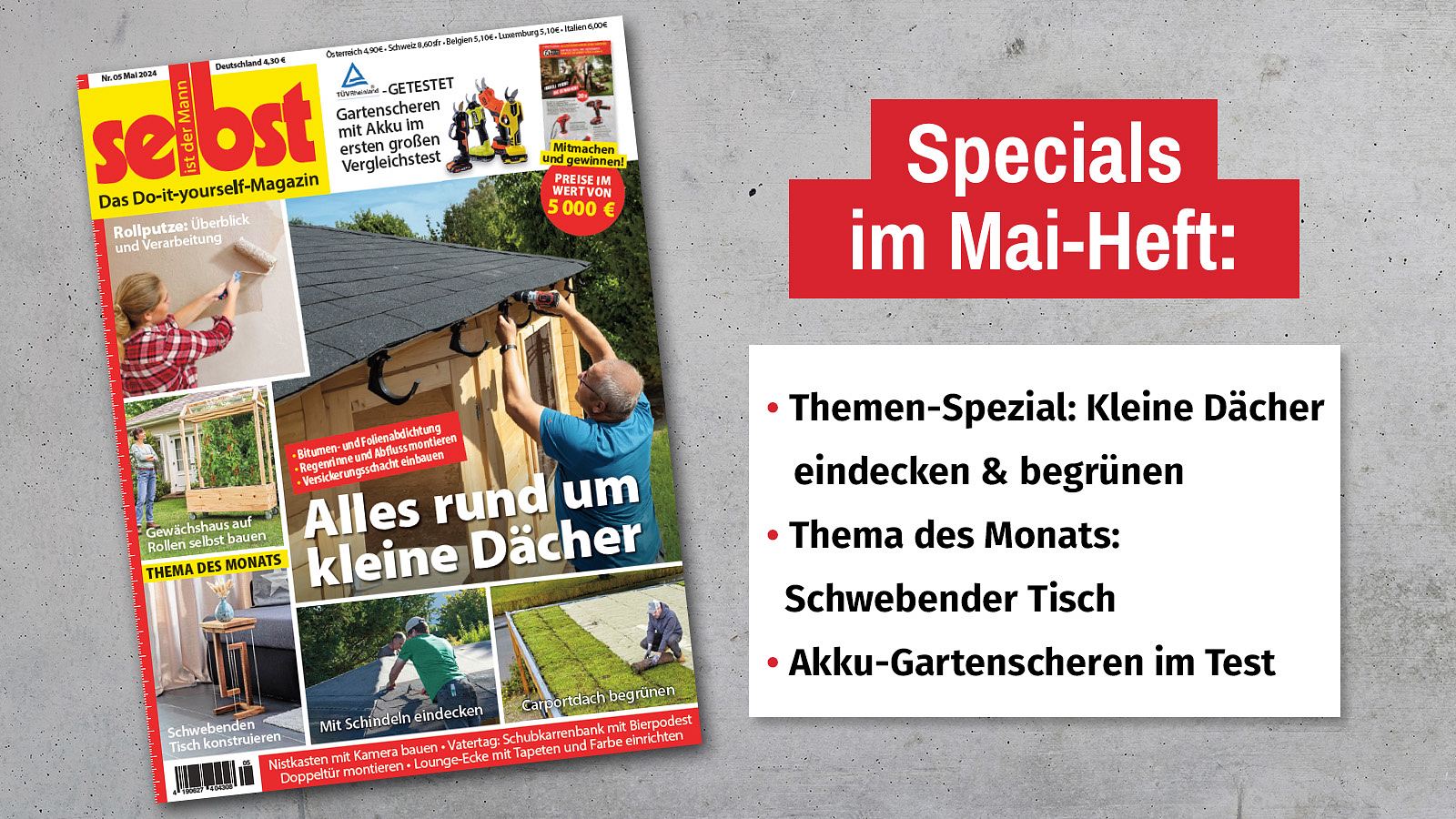 Aktuelles Heft selbst ist der Mann selbst.de