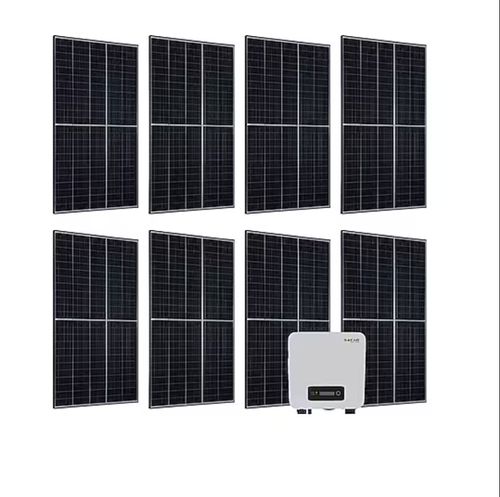 Juskys Solaranlage Set 3000 W Photovoltaik Anlage 8 Solarmodule, Wechselrichter und WLAN