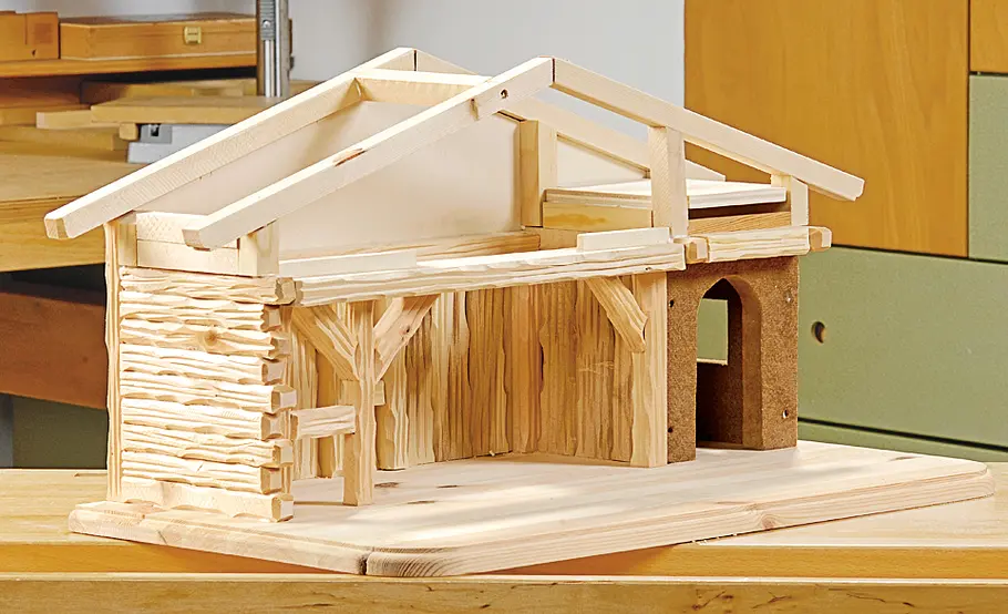 Stallkrippe bauen: Schritt 34 von 53 Sparren aufnageln