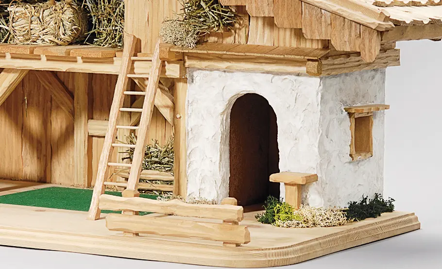 Stallkrippe bauen: Schritt 52 von 53 Leiter bauen
